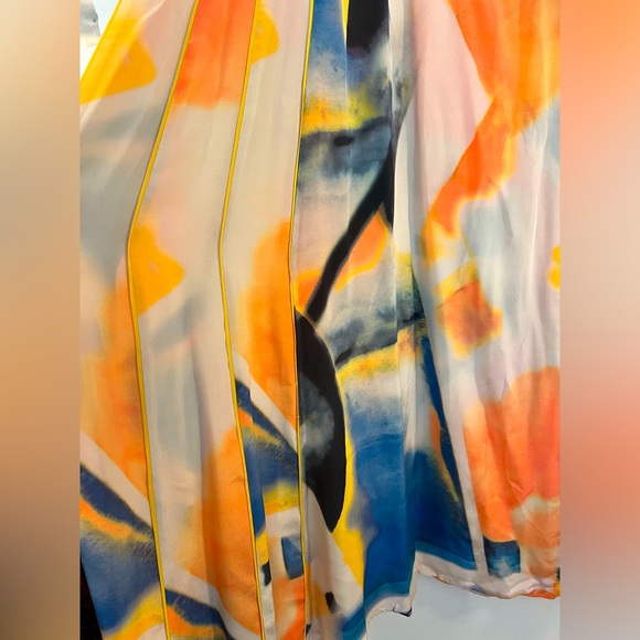 NATASHA GAN Colorful Floor Length Dress, Size 10. 100% Silk. - Picture 2 of 3